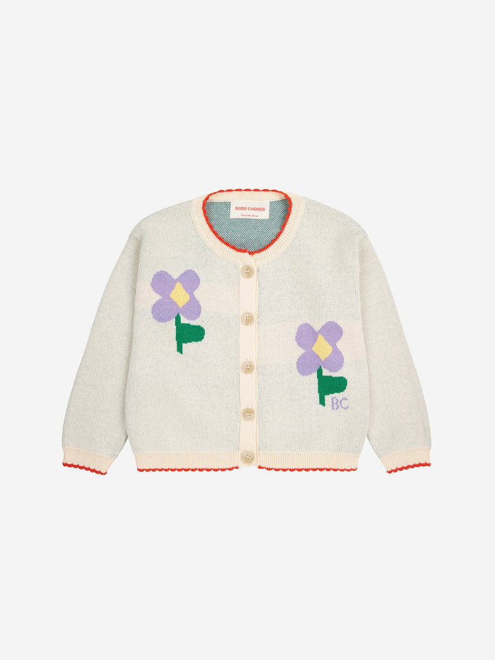 Baby Pansy Flower Cardigan