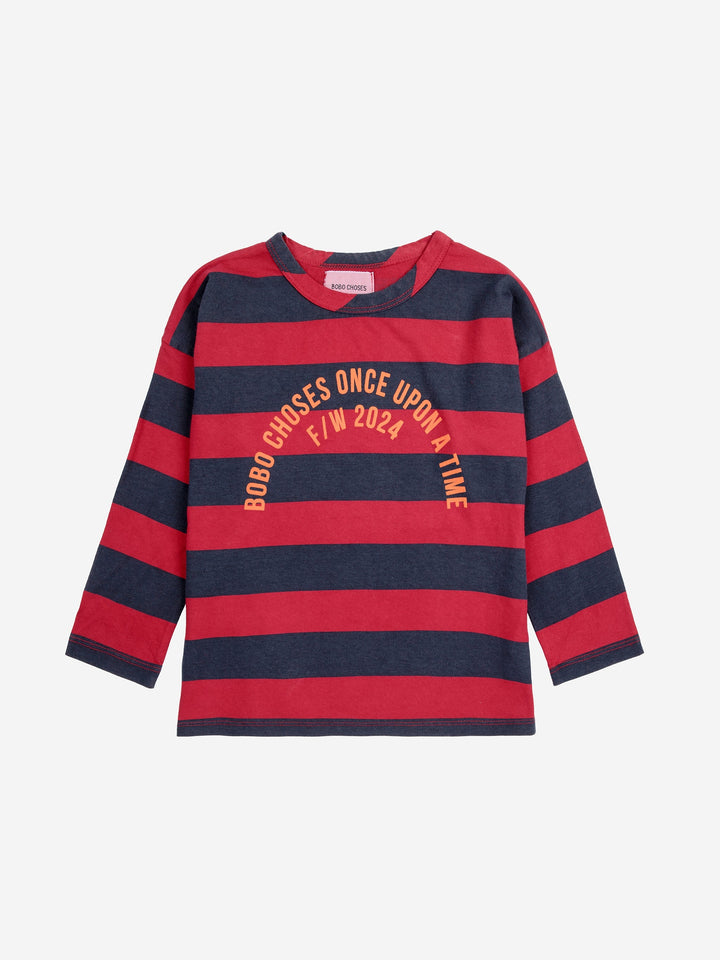 Boboshaw's Circle Print Stripe T-Shirt