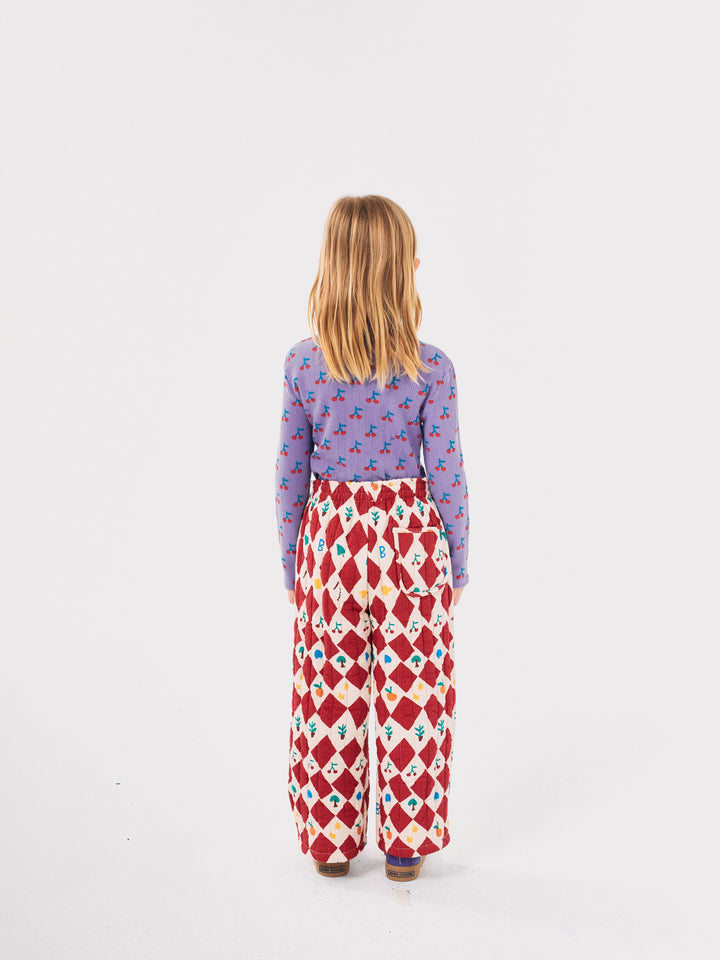 Cherry all over turtle neck T-shirt