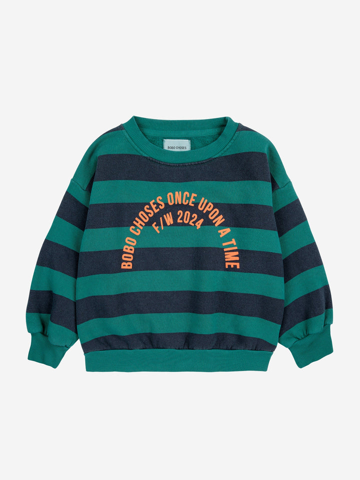 Boboshaw's Circle Print Stripe Sweatshirt