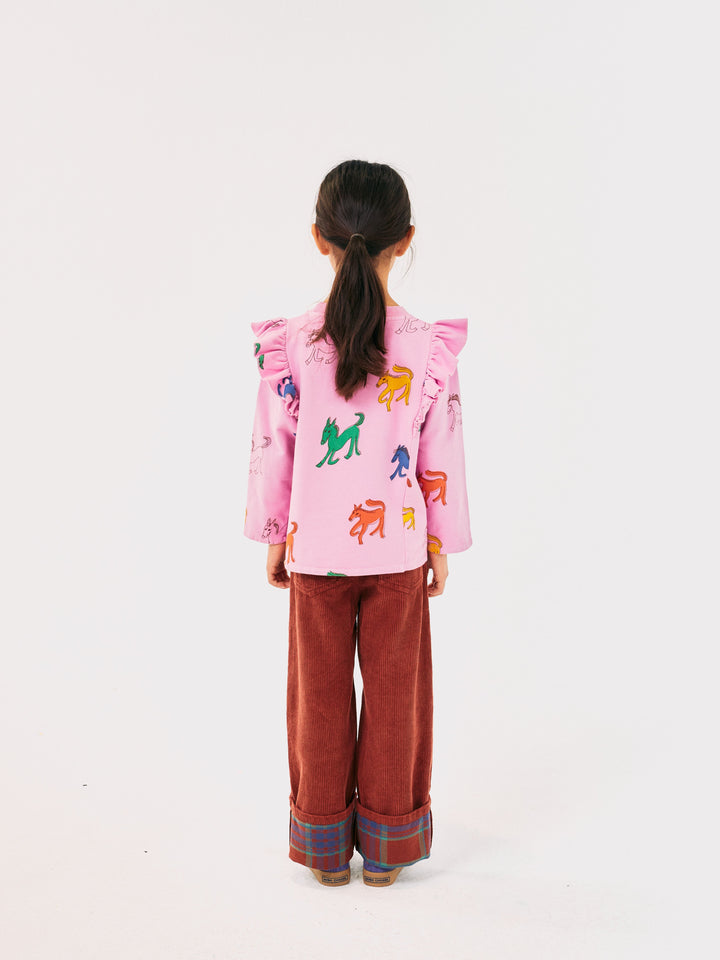 Wonder Horse all over ruffle sweatshirt