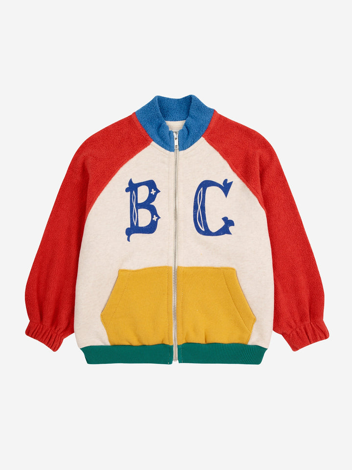 Boboshaw's Vintage Color Block Zip Sweatshirt