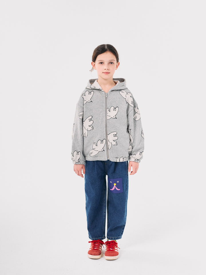 Freedom Bird all over zipped hoodie