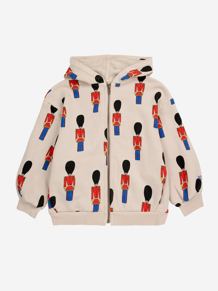 Tin soldier print zip hoodie