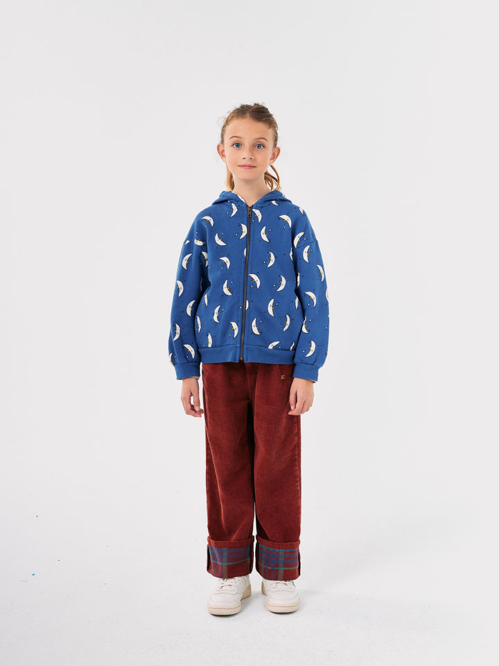 Beneath the Moon all over zipped hoodie