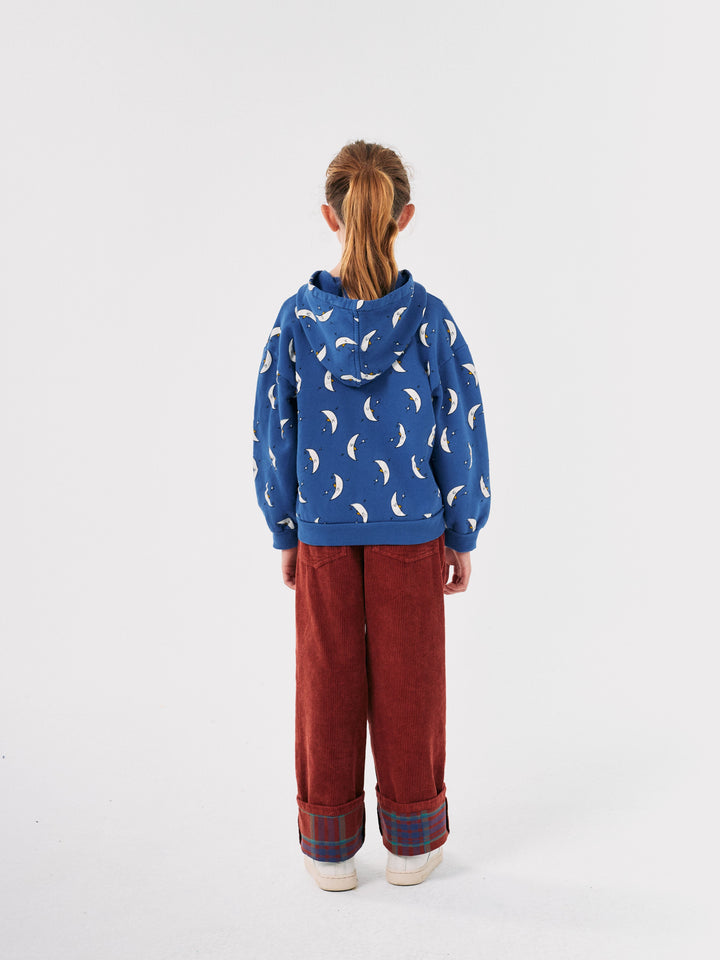 Beneath the Moon all over zipped hoodie