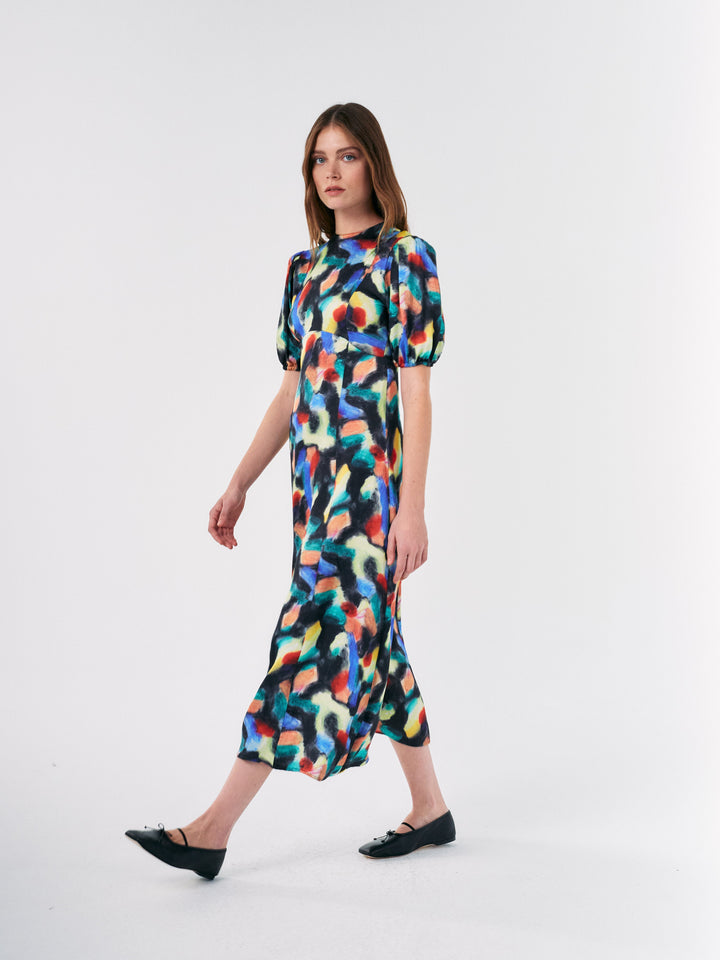 Fantasy World printed evase dress
