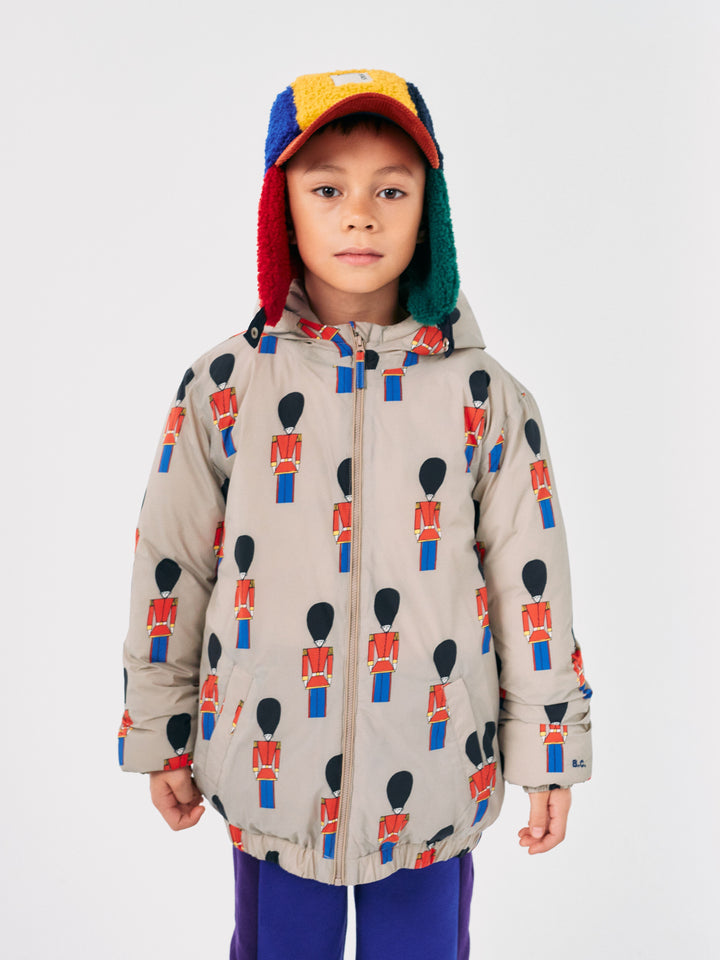 Color Block sheepskin chapka