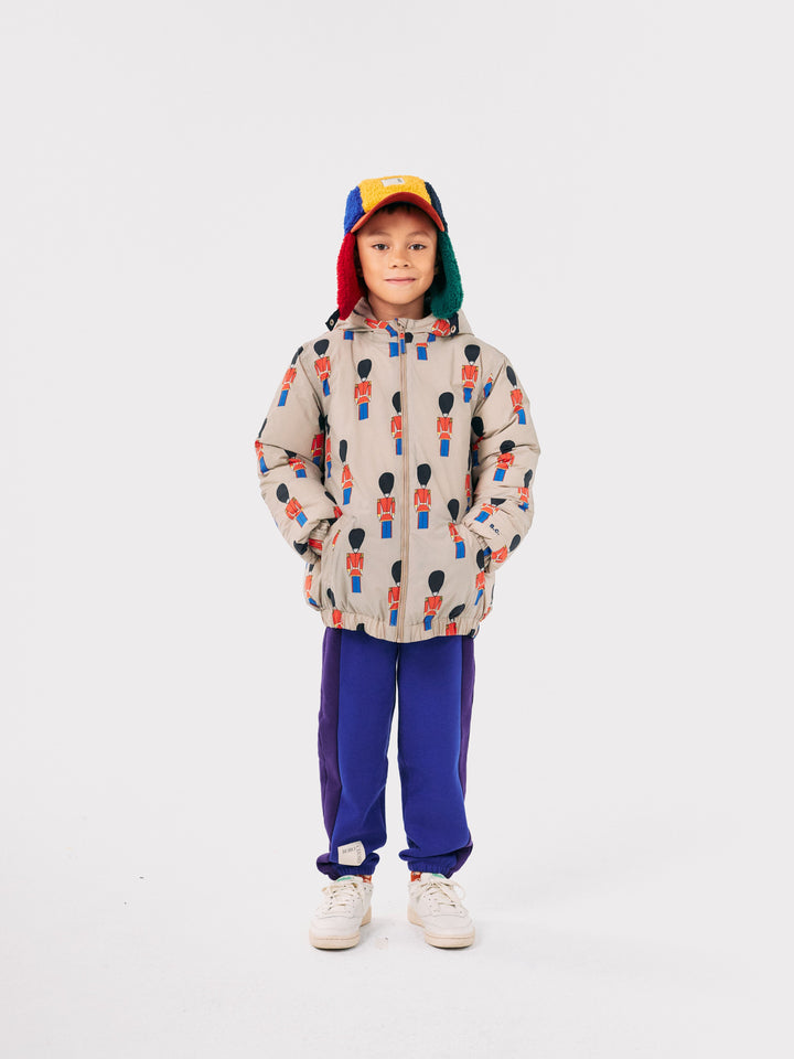 Color Block sheepskin chapka