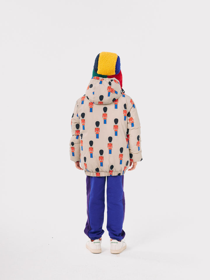 Color Block sheepskin chapka