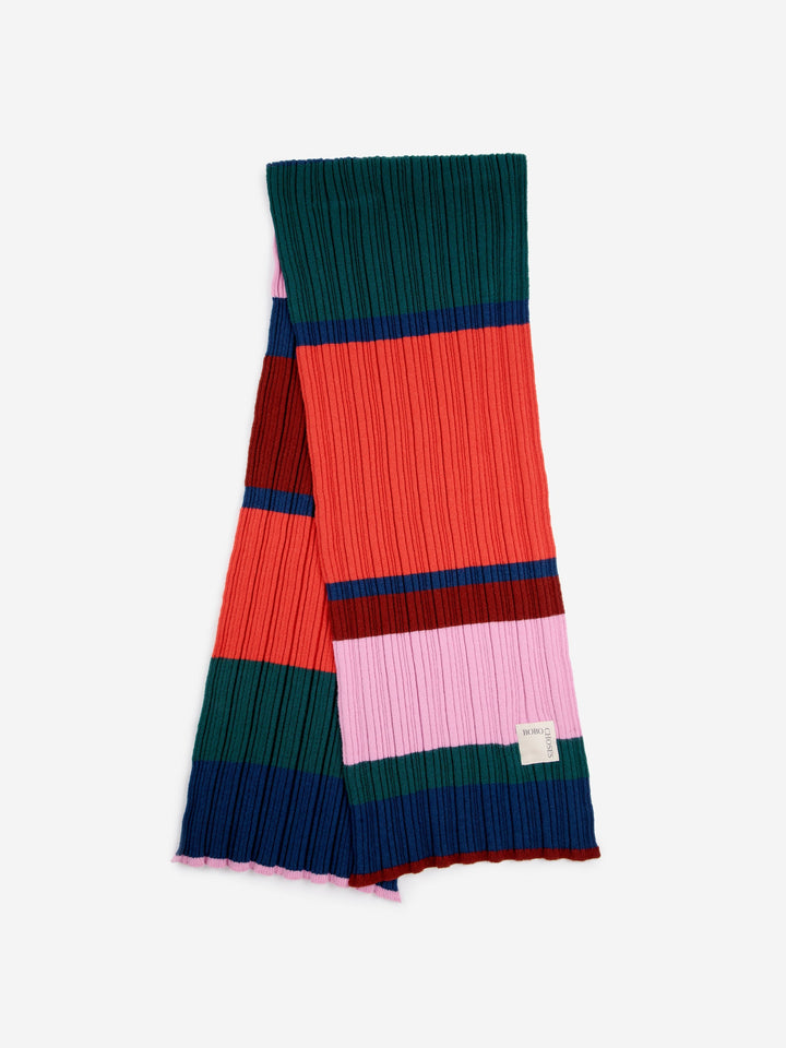 Multi stripes knitted scarf