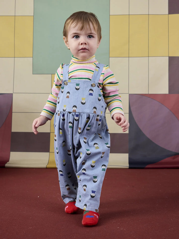 Game Pawns light denim overall look