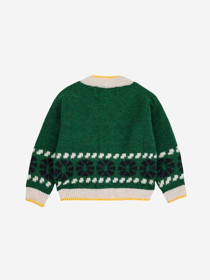 Kaleidoscope jacquard cardigan