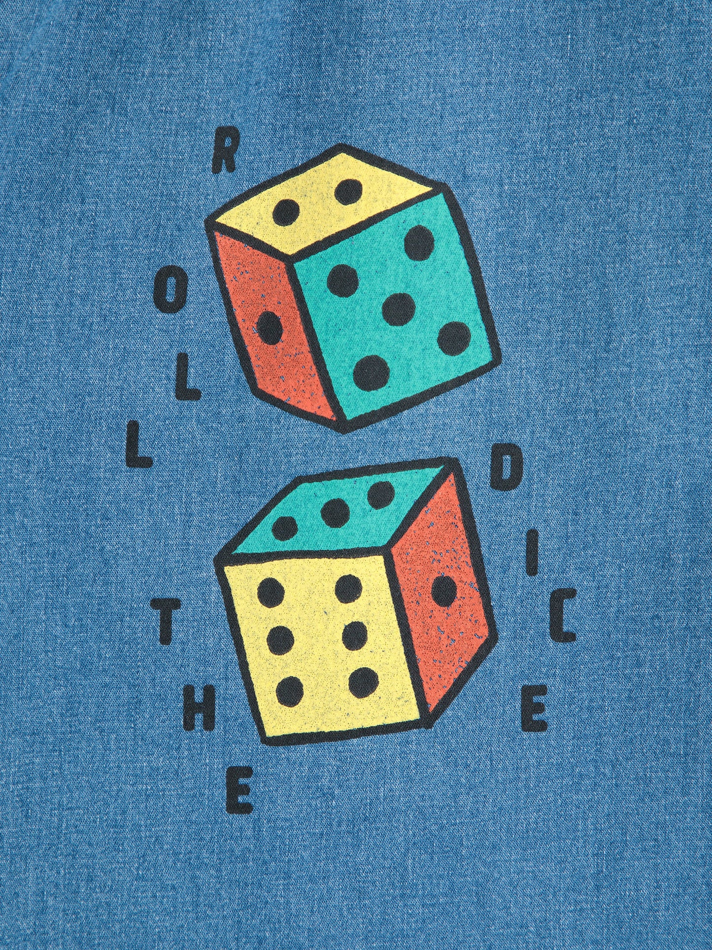 Roll the dice light denim pants