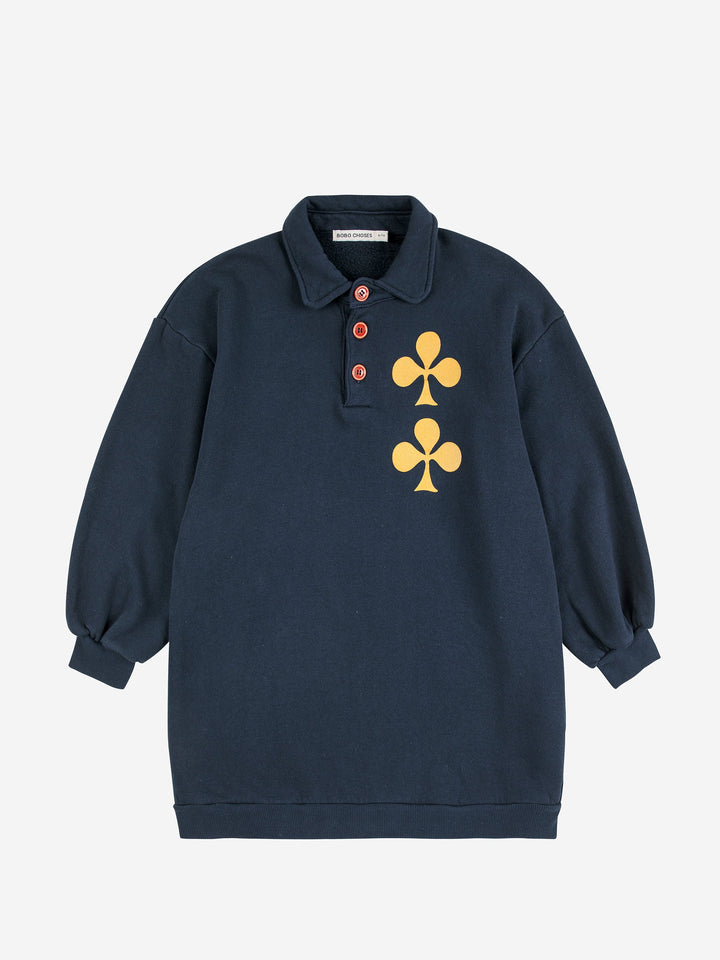 Cloverポロスウェットシャツドレス