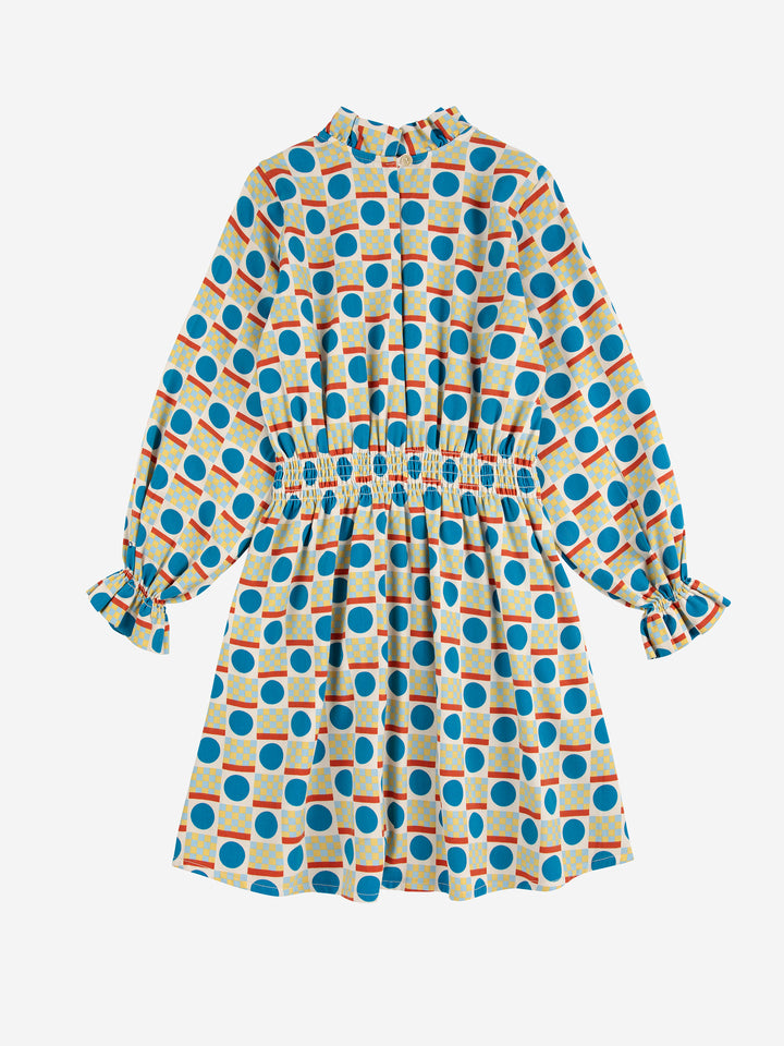 Geometric Scacs all over dress