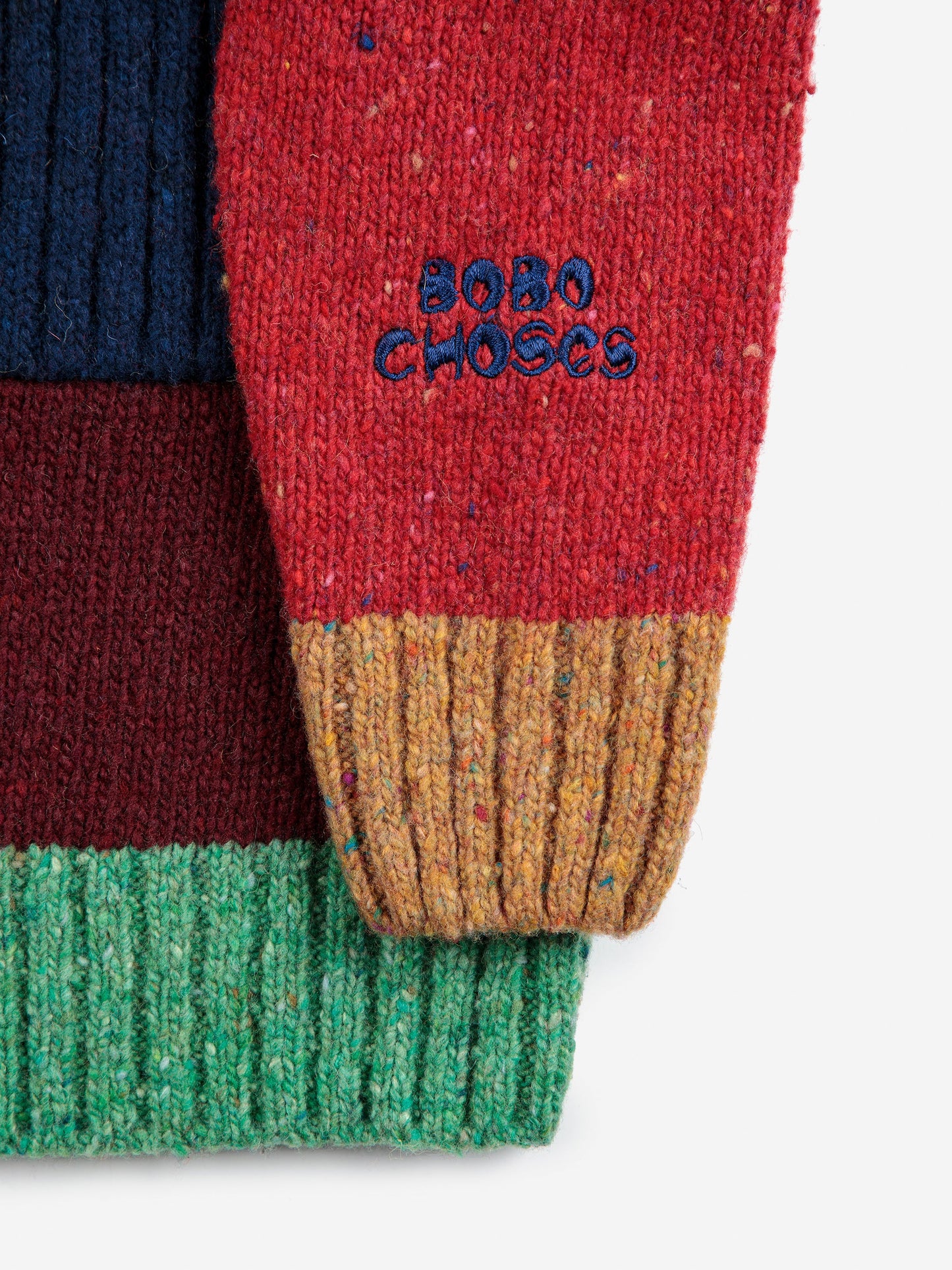 Bobo Choses カラーブロックカーディガン