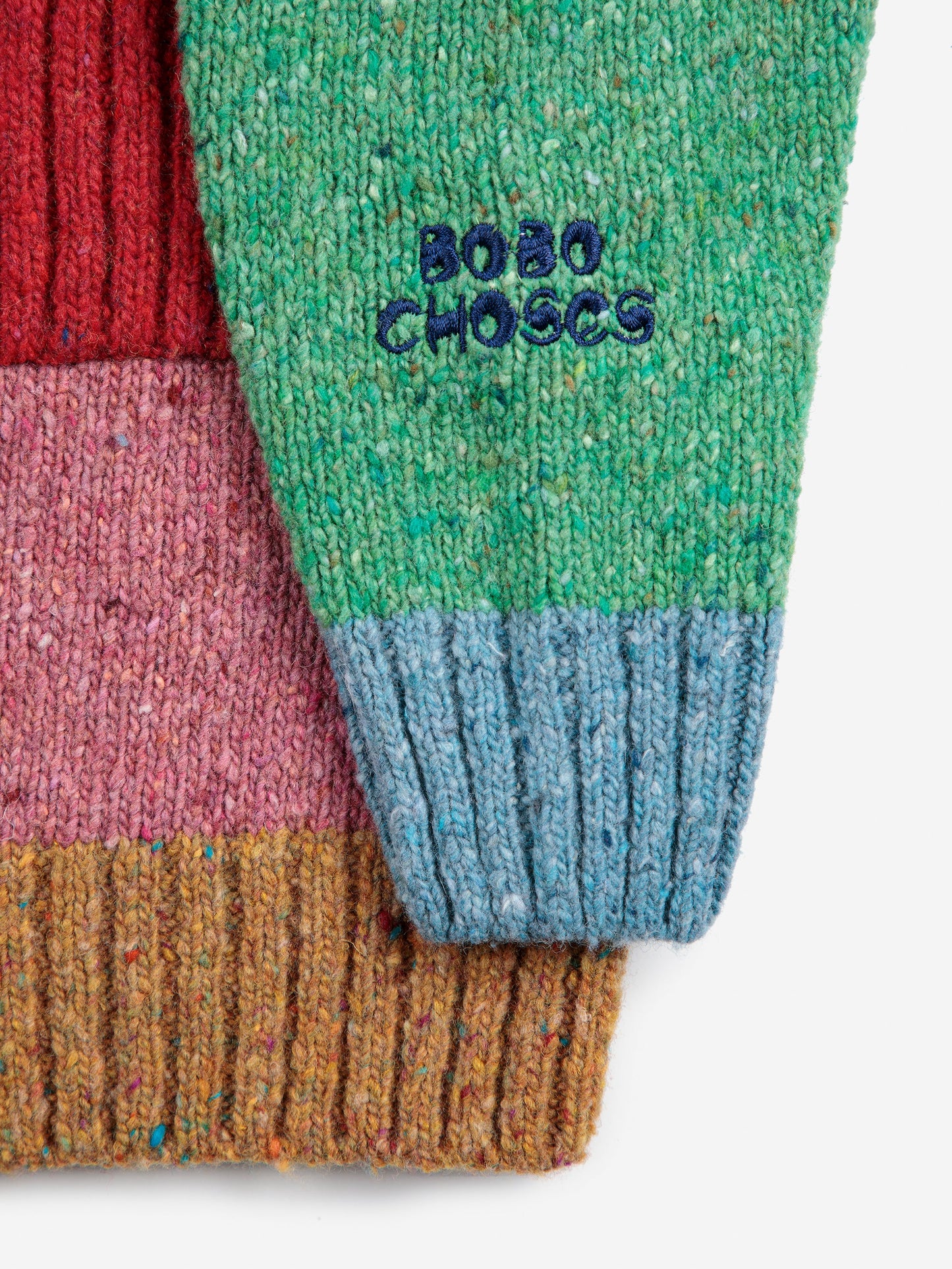 Bobo Choses カラーブロックカーディガン