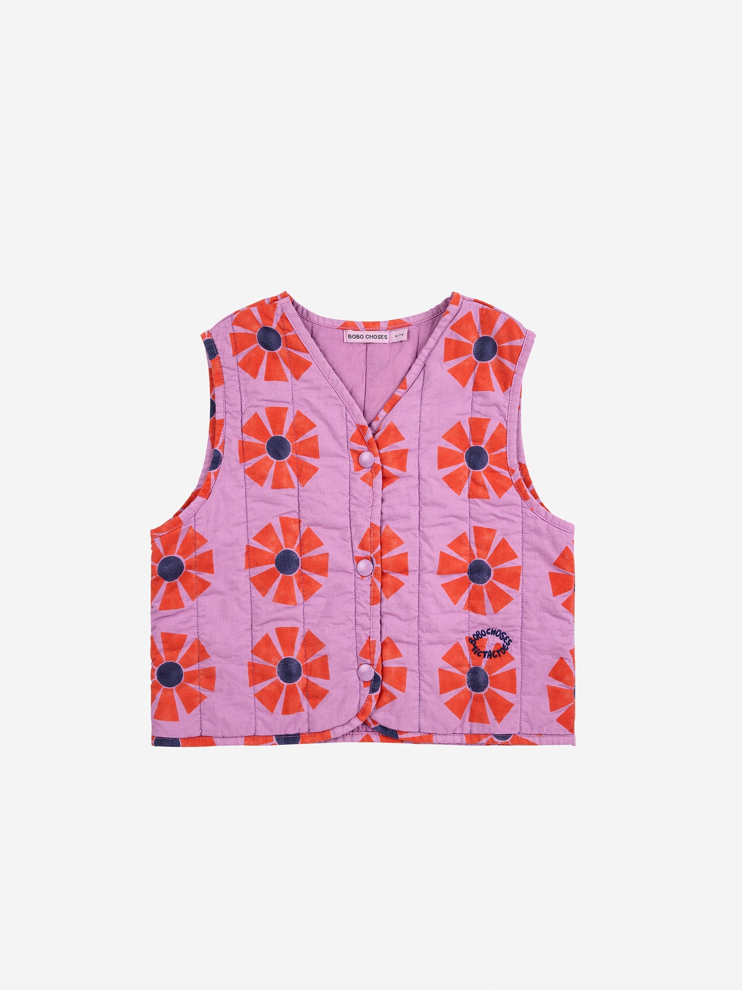 Kaleidoscope all over quilted woven vest
