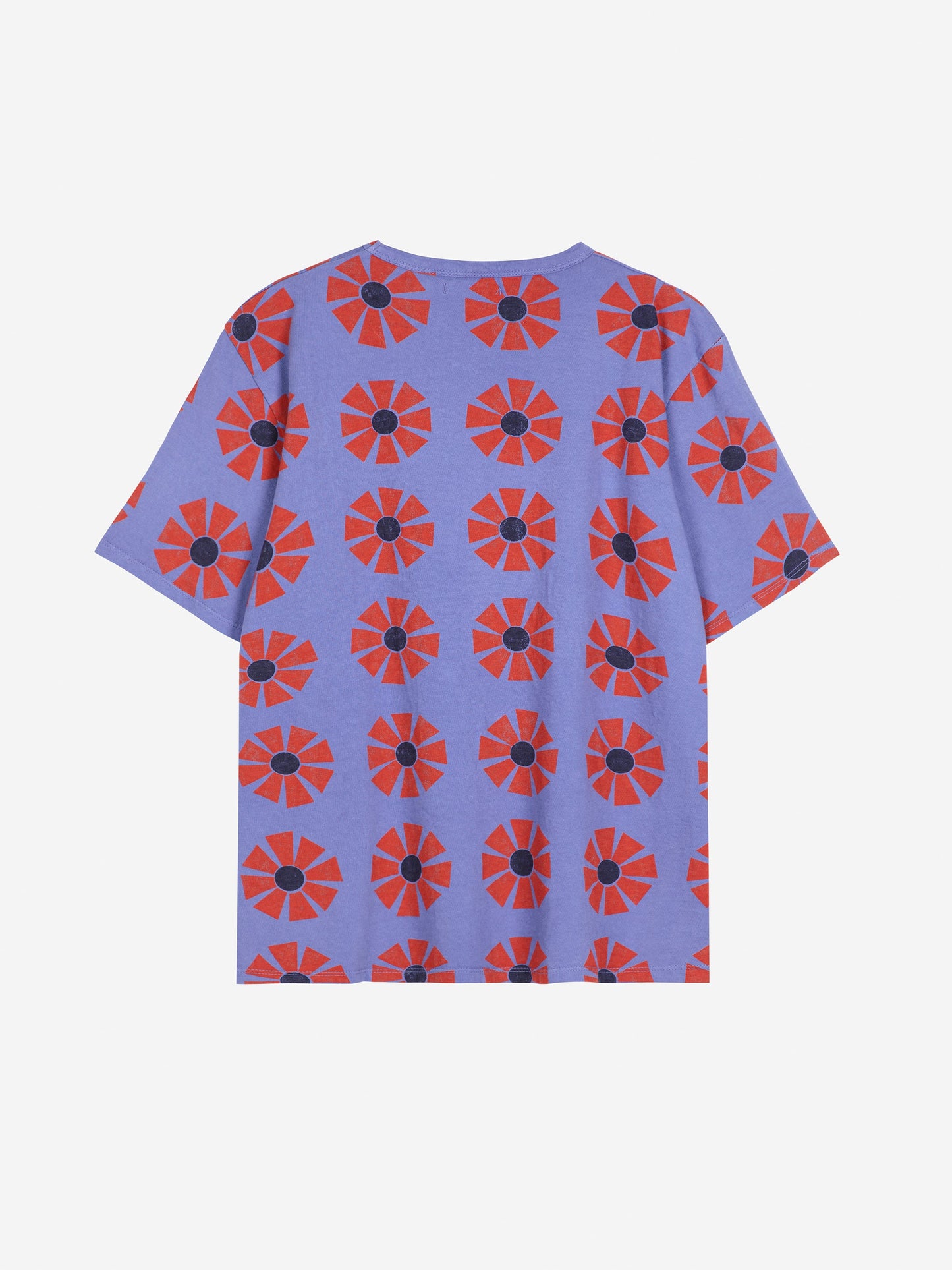 Flower pattern fitted T-shirt