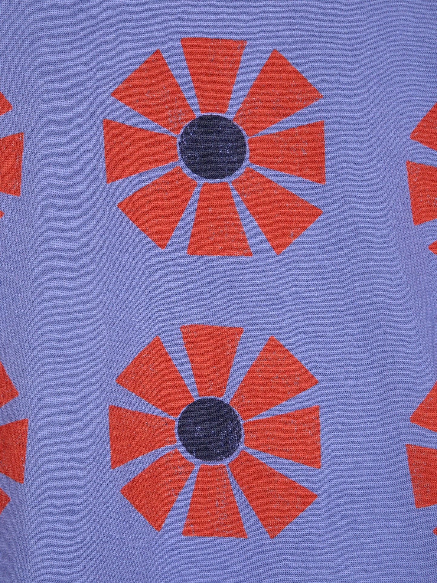 Flower pattern fitted T-shirt