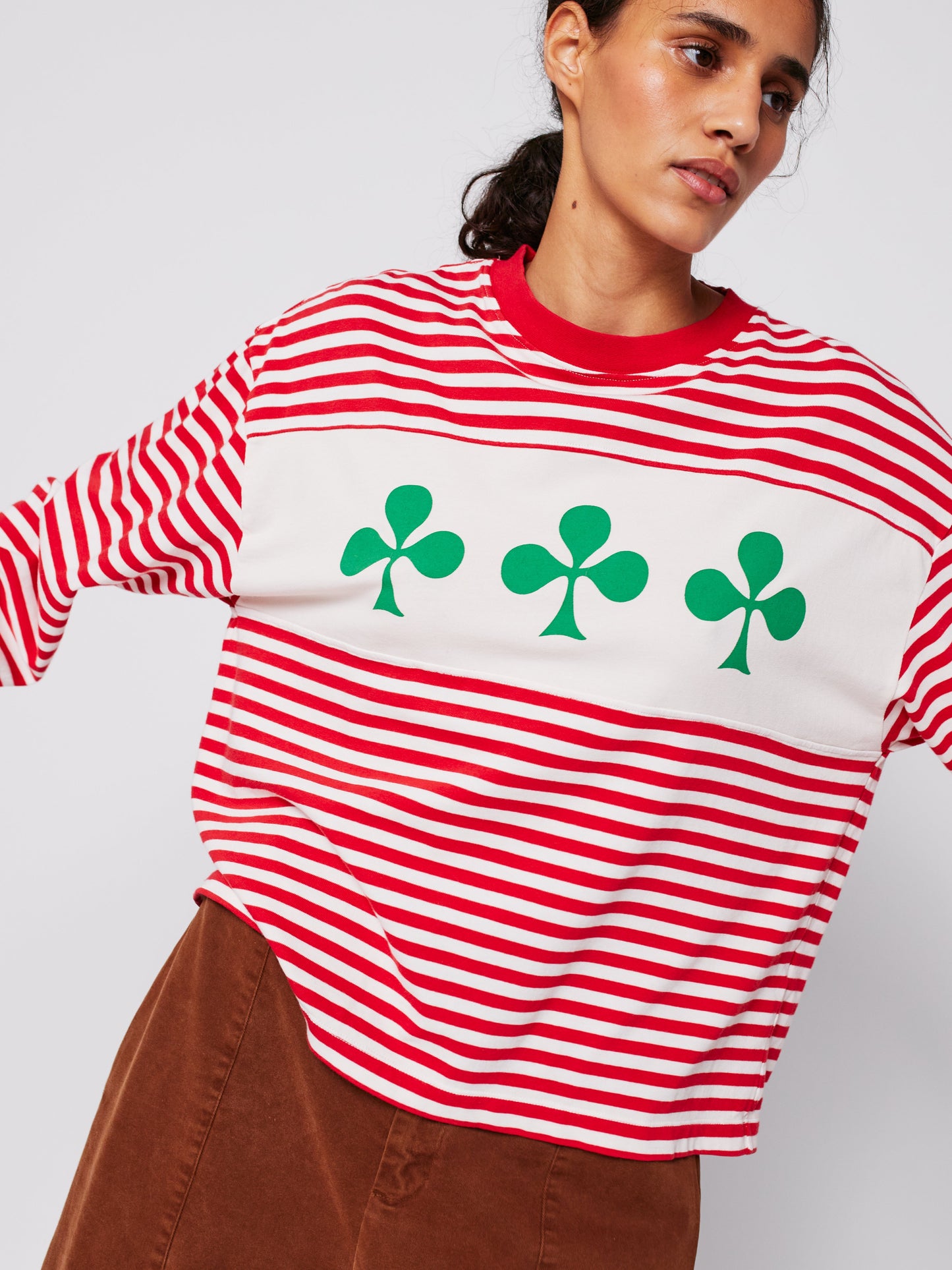 Shamrock ストライプリラックスTシャツ