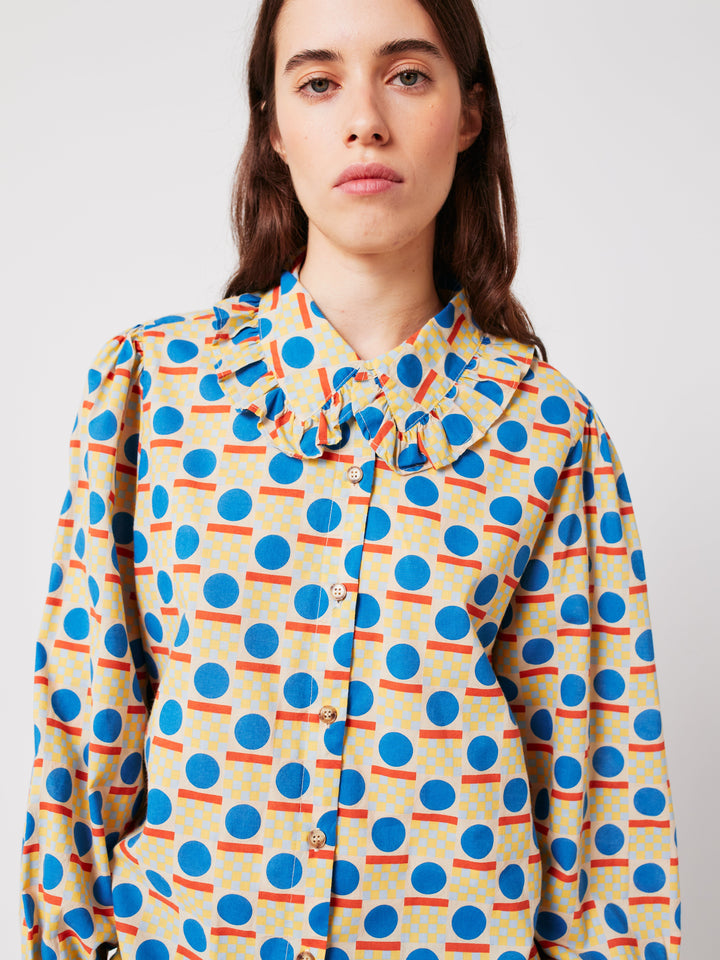 Geometric pattern 襟付きシャツ
