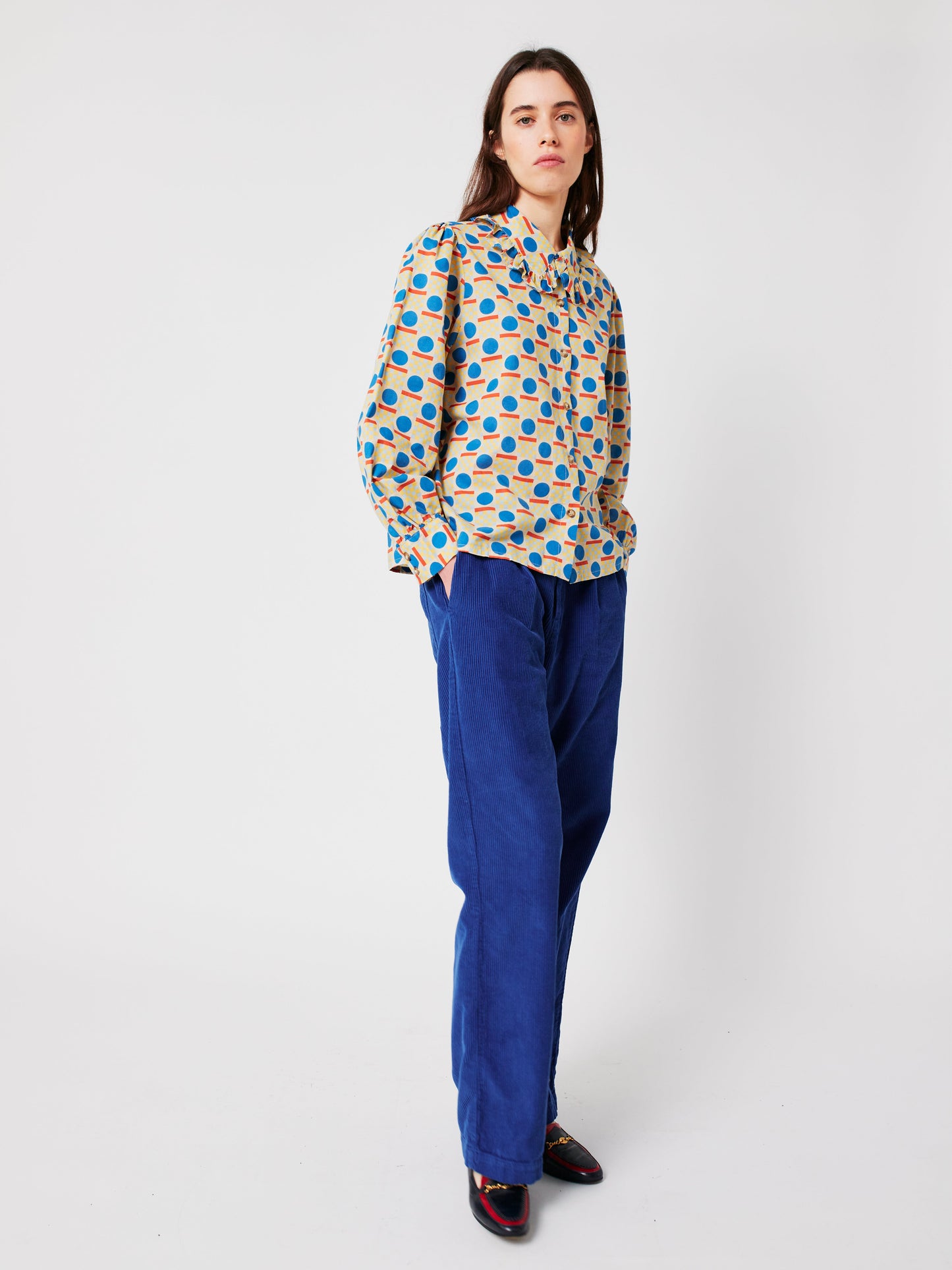 Geometric pattern 襟付きシャツ