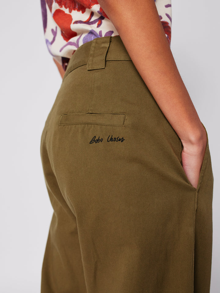 Pleated flare pants