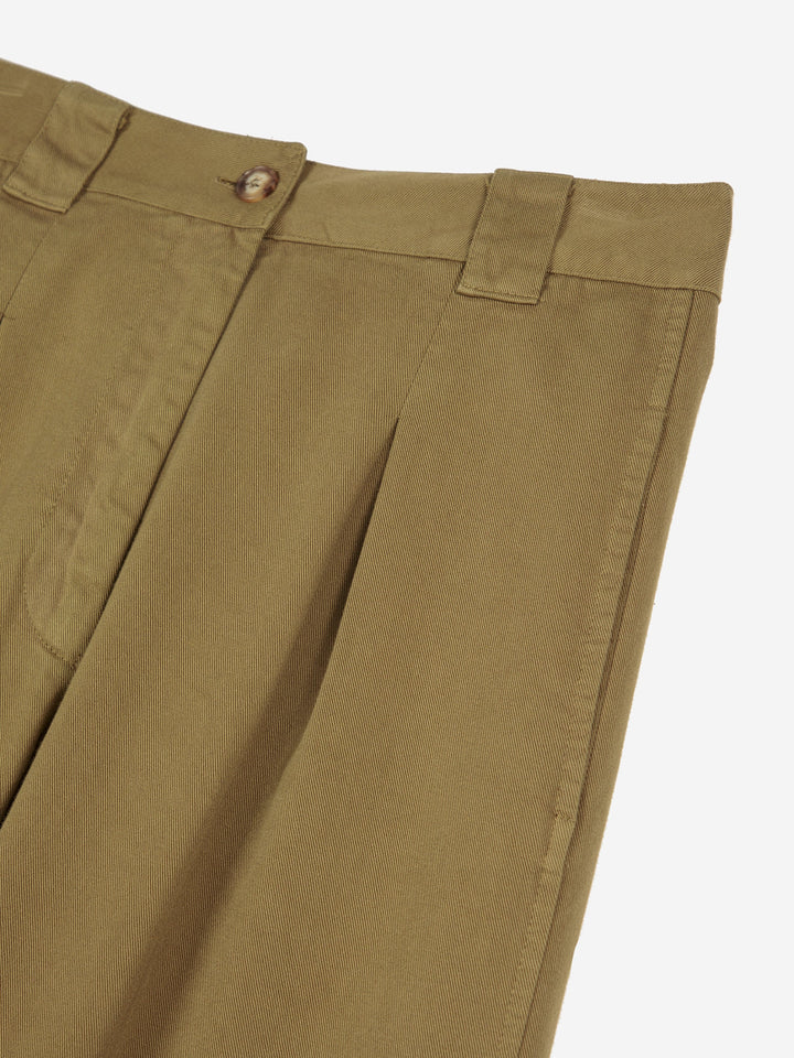 Pleated flare pants