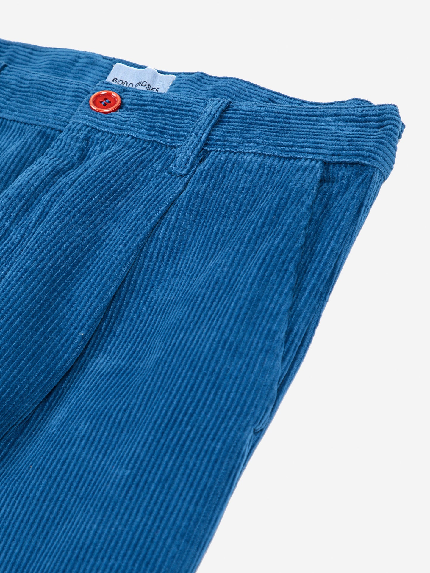 Blue pleated コーデュロイパンツ