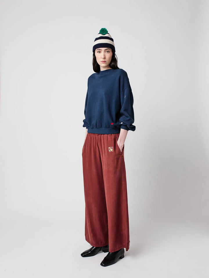 Pink flared long pants
