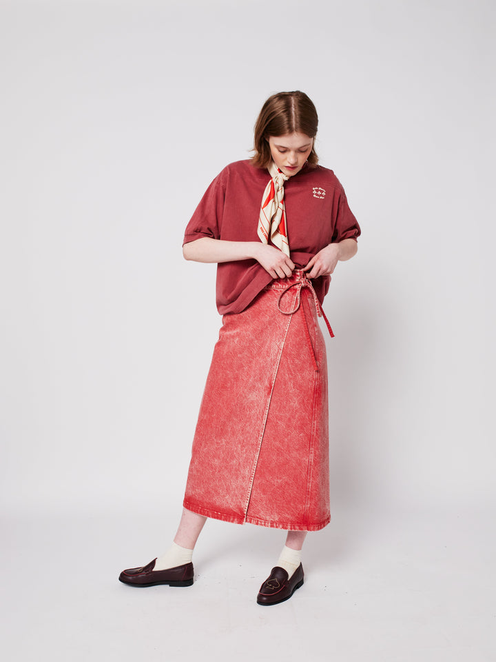 Wrapped cotton skirt