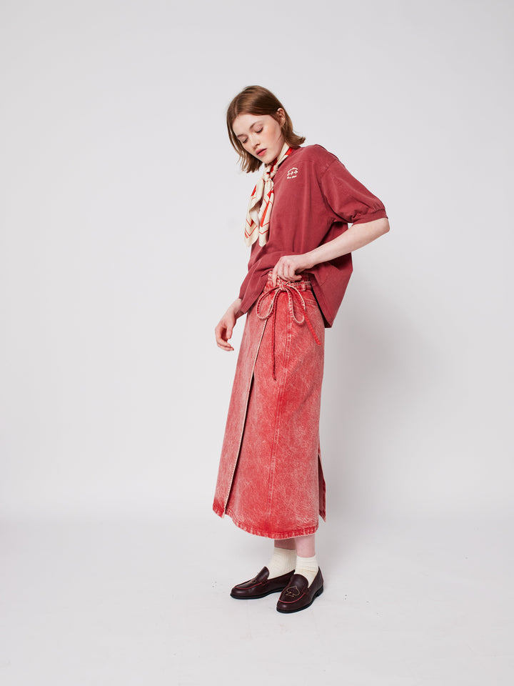 Wrapped cotton skirt