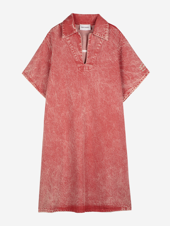 Short polo cotton dress