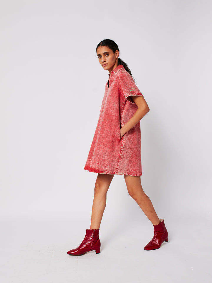 Short polo cotton dress