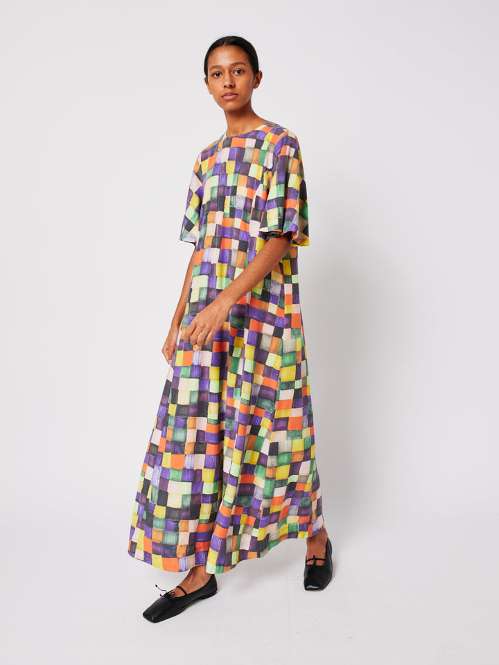 Rainbow Plaid モーダルドレス