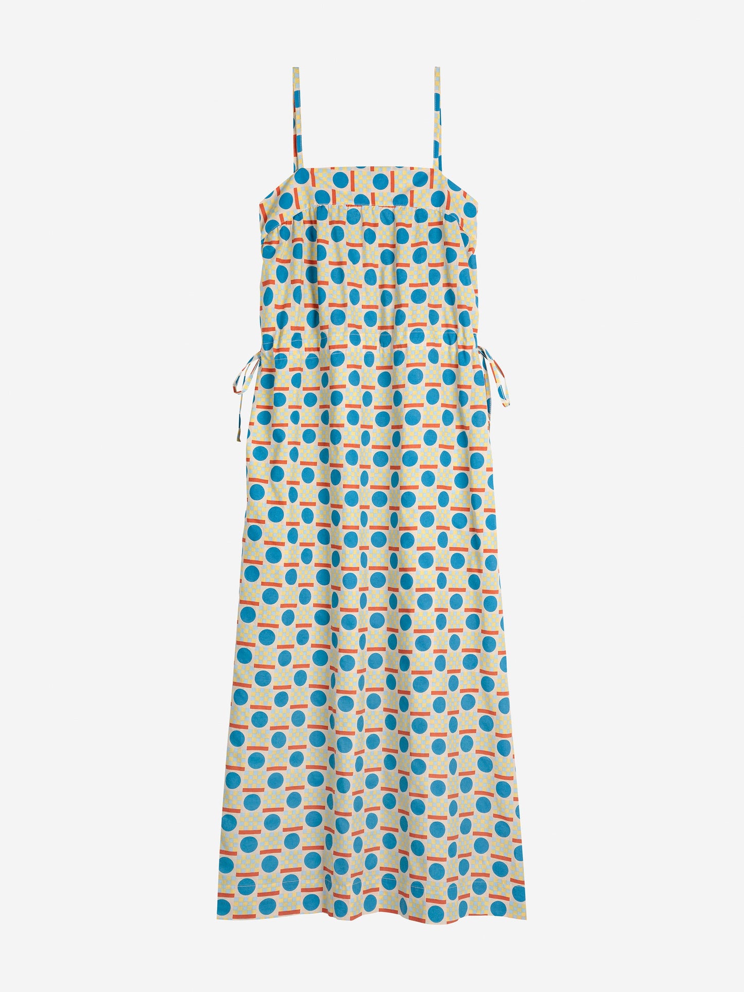 Geometric pattern sleeveless dress