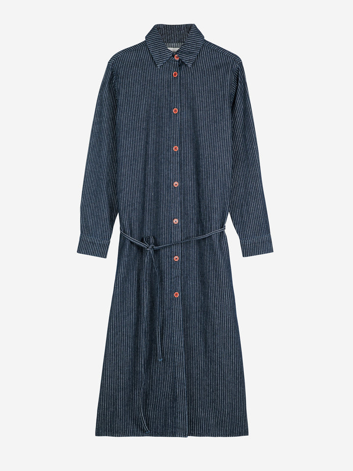 Denim stripe dress
