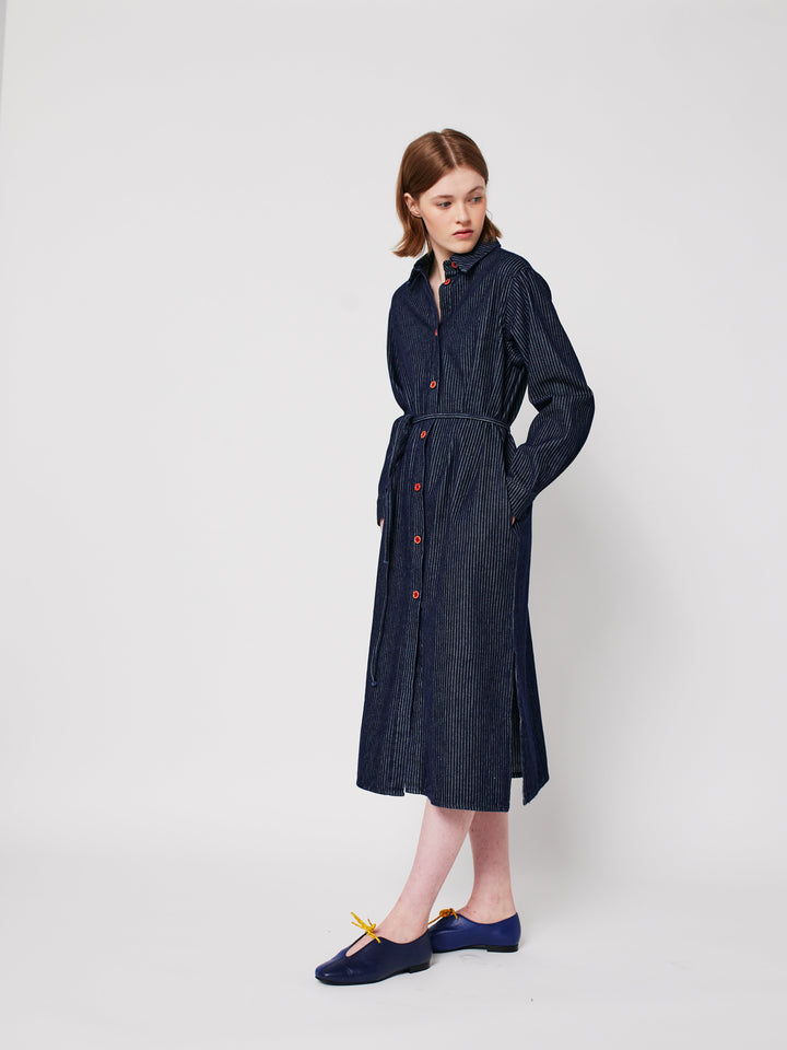 Denim stripe dress