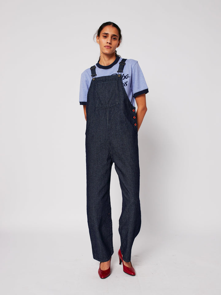 Denim stripe dungaree
