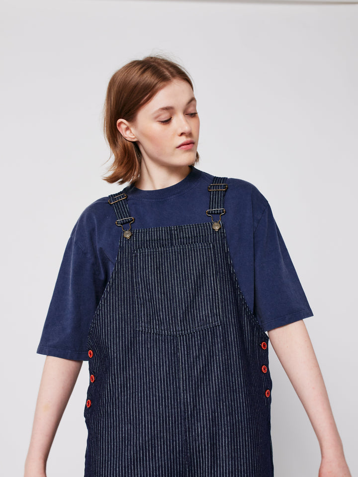 Denim stripe dungaree