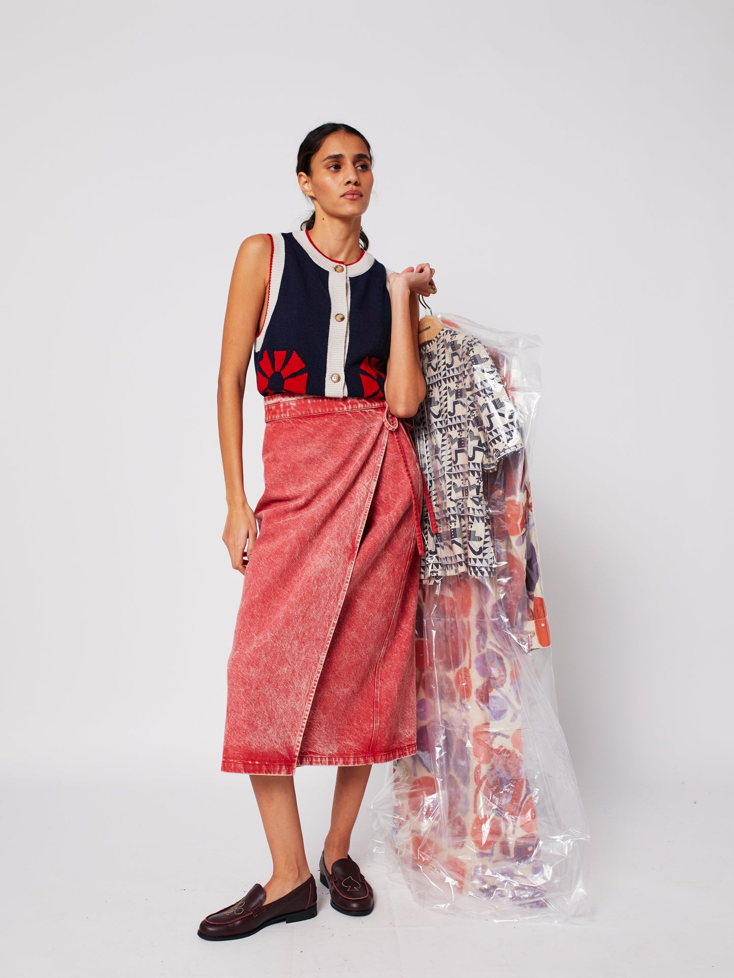 Flower knitted vest