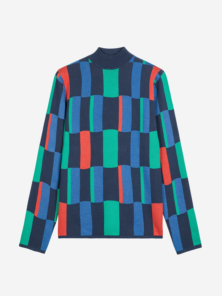 Geometric ジャカードタートルネックジャンパー