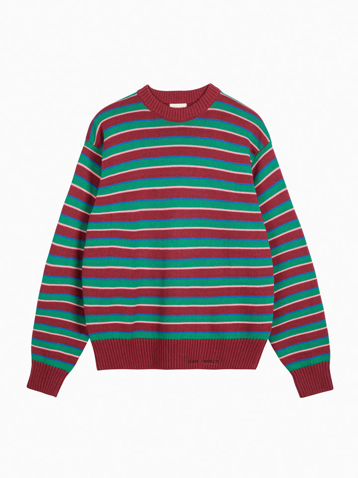 Striped fitted cotton knit