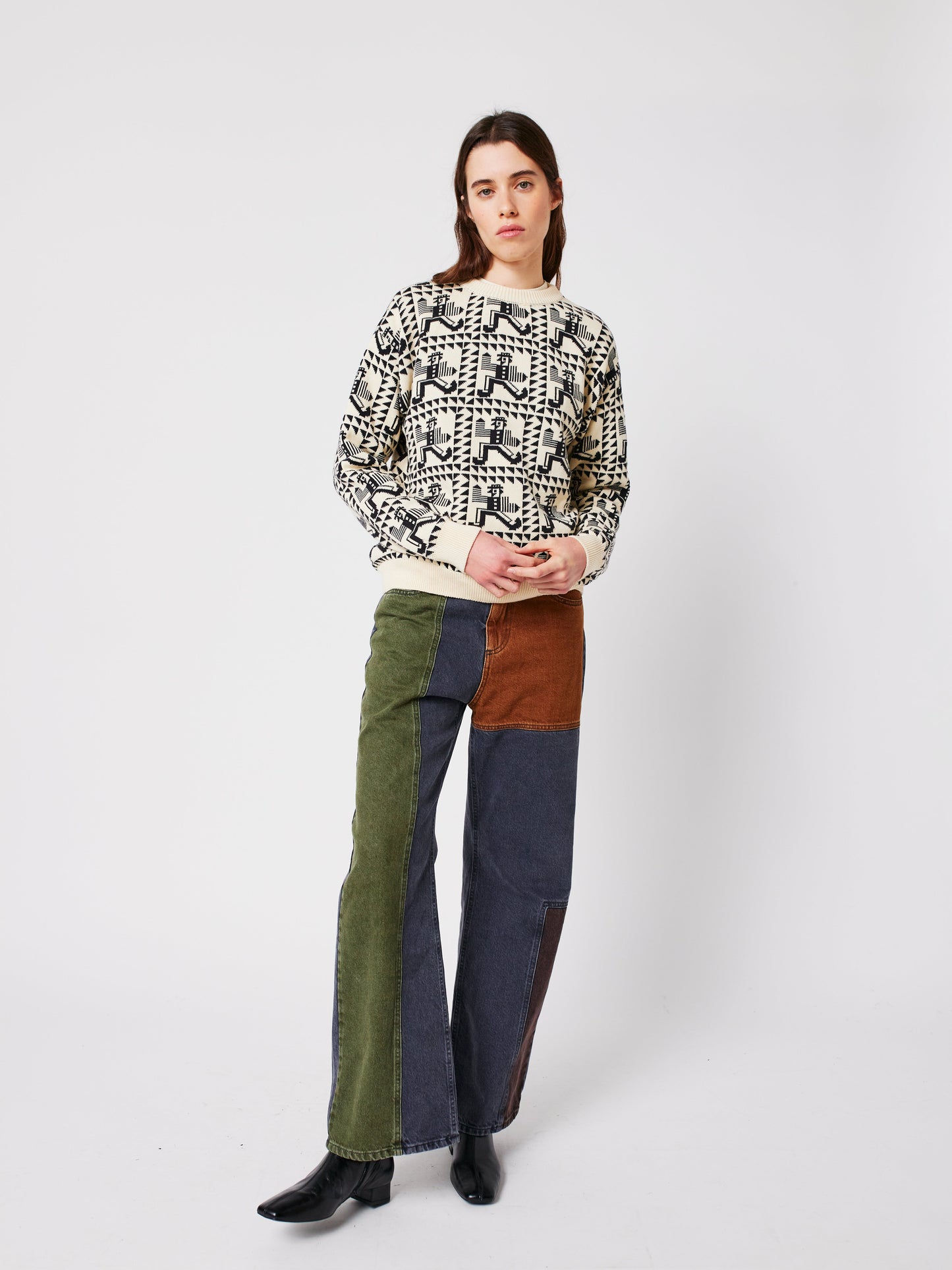 Mr Pencil jacquard relaxed jumper