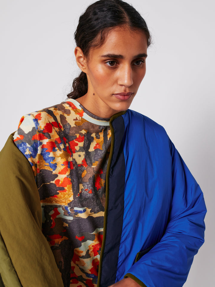 Color block reversible jacket
