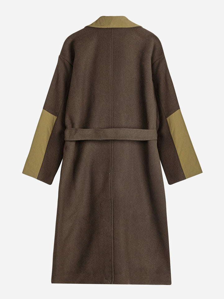 Wool blend long coat