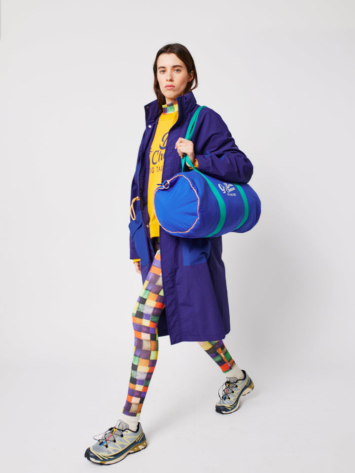 Blue raincoat