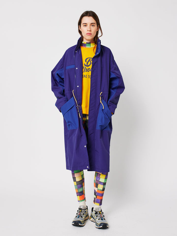 Blue raincoat